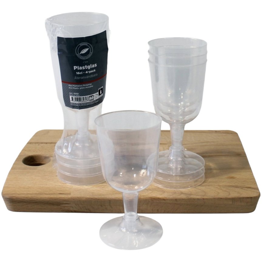 Plastic wine glasses 4-pack 16,3 cl