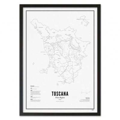 Poster wine region Toskana 40x50 cm