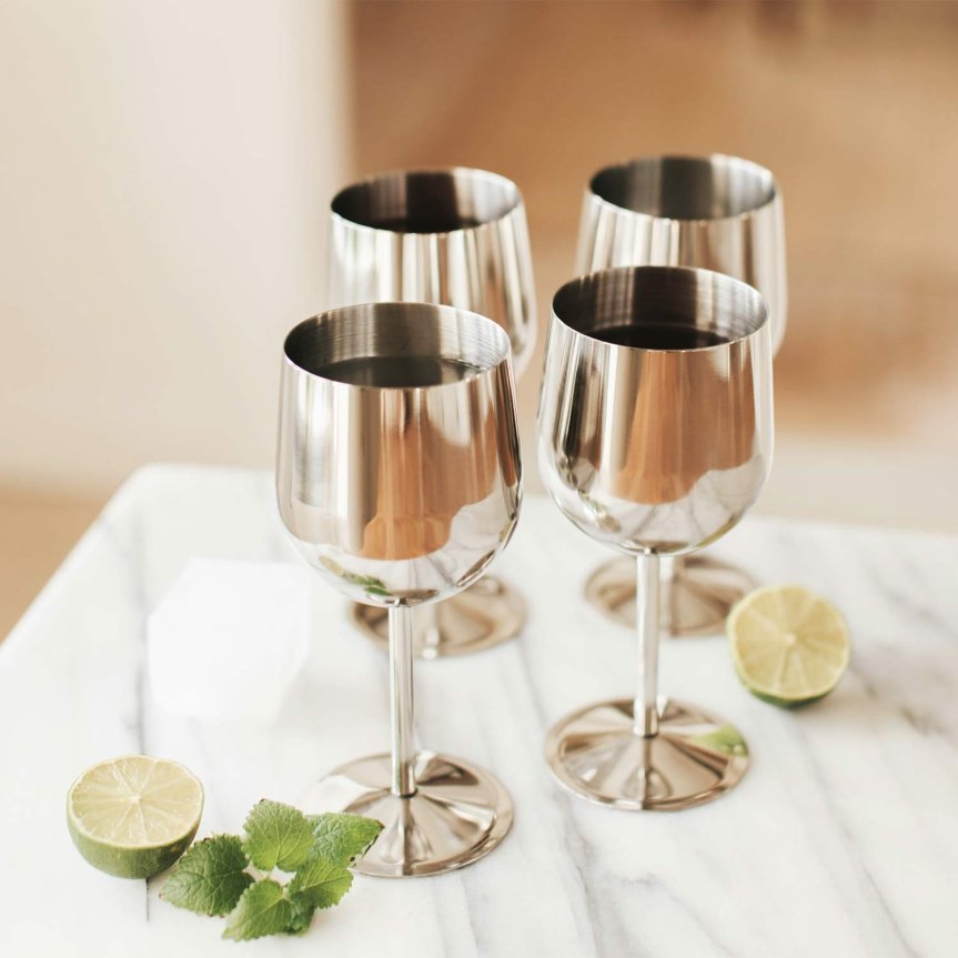 Zoom image of Violette wine glasses stainless steel 48 cl 4-pack