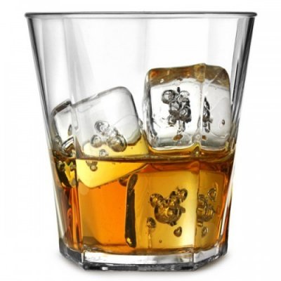 Elite plastic whiskey glass