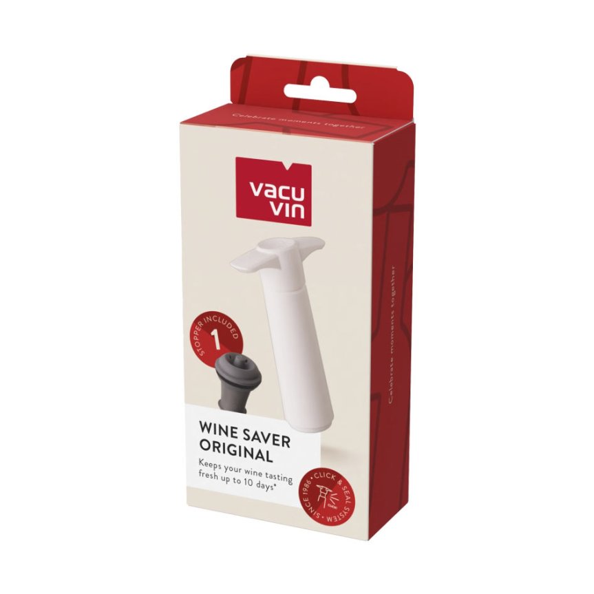 Zoom image of Vacu Vin Wine Saver Original Vacuum Pump White with 1 Stopper