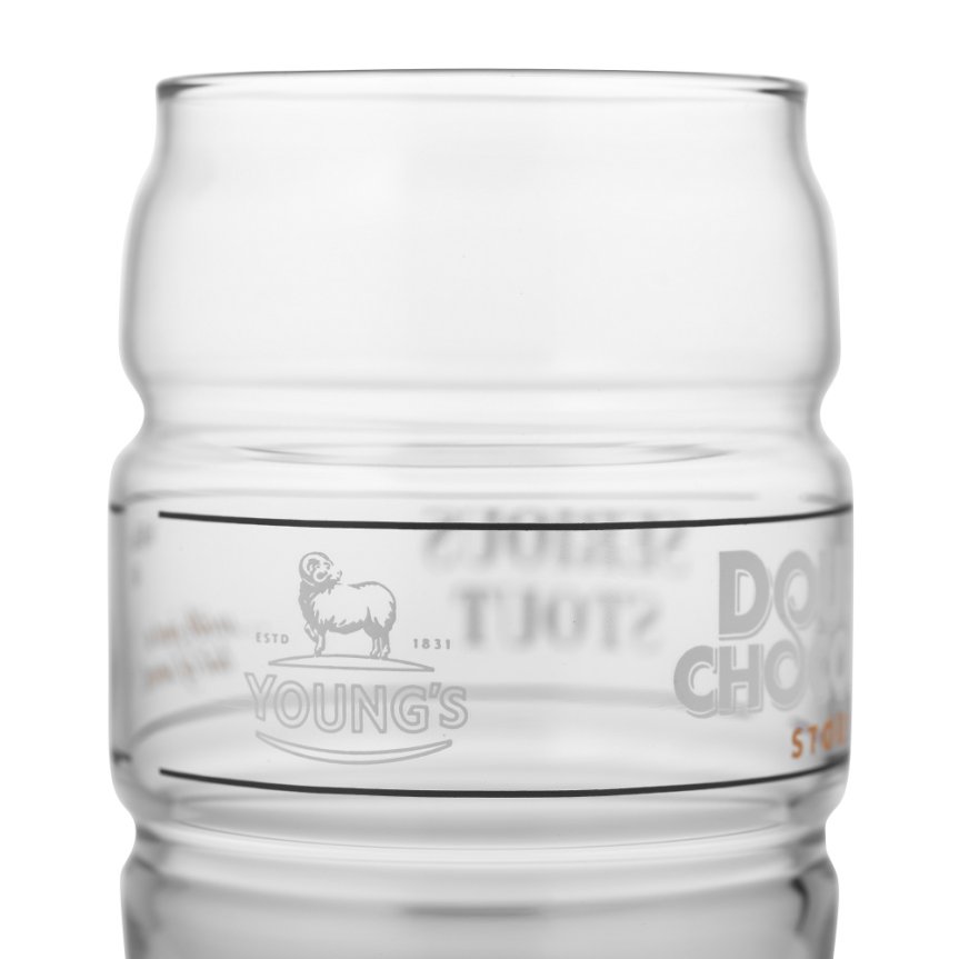 Youngs Double Chocolate Stout beer glass